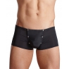 Boxer homme stretch noir à pressions