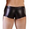 Boxer homme simili cuir noir