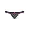 String dentelle noir et rose