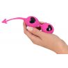 Boules de geisha silicone coeur rose