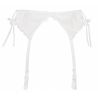 Porte-jarretelles blanc Neige voile transparent