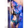 Body string balconnet dentelle turquoise